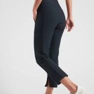 Athleta Stellar Crop Trouser Black size 10 Tall